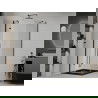 Mexen Roma cabine de douche pivotante 80 x 80 cm, transparente, noire + receveur plat, noir - 854-080-080-70-00-4070B