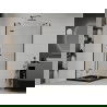 Mexen Roma cabine de douche pivotante 80 x 80 cm, transparente, noire + receveur plat, noir - 854-080-080-70-00-4070B