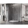 Mexen Lunar cabine de douche pentagonale pivotante gauche 100 x 90 cm, transparent, chrome - 831-100L-090P-01-00-L