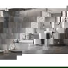 Cabine de douche semi-circulaire pivotante Mexen Lunar L 70 x 70 cm, transparent, chrome - 833L-070L-070P-01-00