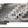 Mexen Lunar L cabine de douche semi-circulaire pivotante gauche 80 x 70 cm, transparent, chrome - 833L-080L-070P-01-00