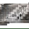 Mexen Lunar L cabine de douche semi-circulaire pivotante gauche 80 x 70 cm, transparent, chrome - 833L-080L-070P-01-00