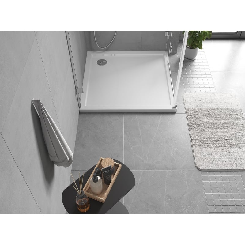 Mexen Flow receveur de douche carré slim 95 x 95 cm, blanc brillant - 46S109595