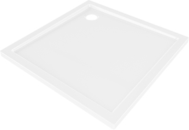 Mexen Flow receveur de douche carré slim 100 x 100 cm, blanc brillant - 46S101010