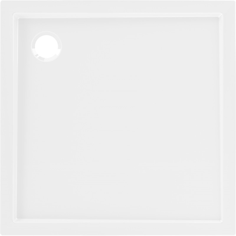 Mexen Flow receveur de douche carré slim 100 x 100 cm, blanc brillant - 46S101010