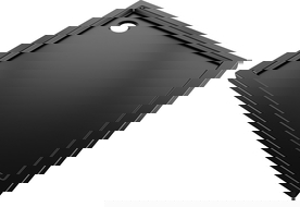 Mexen Flow receveur de douche carré slim 70 x 70 cm, noir mat - 46S707070