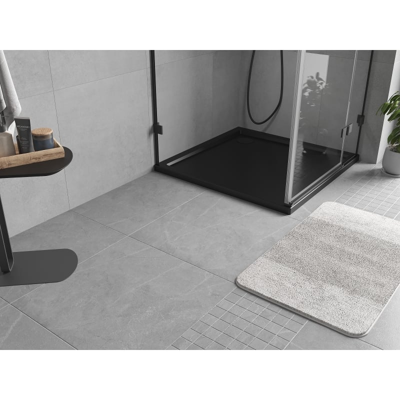 Mexen Flow receveur de douche carré slim 70 x 70 cm, noir mat - 46S707070
