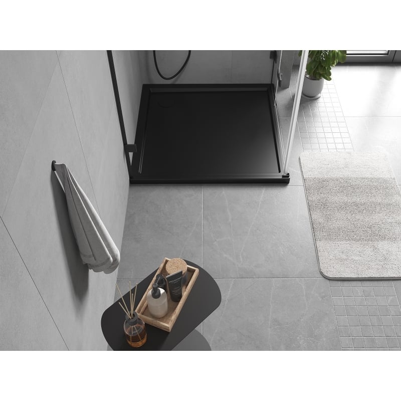 Mexen Flow receveur de douche carré slim 95 x 95 cm, noir mat - 46S709595