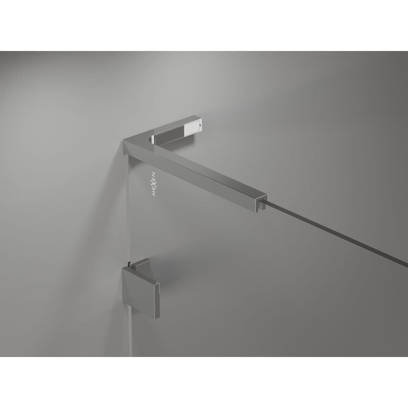 Mexen Lunar L cabine de douche semi-ronde pivotante gauche 90 x 80 cm, transparent, chrome - 833L-090L-080P-01-00