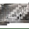 Mexen Lunar L paroi de douche semi-circulaire pivotante gauche 90 x 80 cm, transparent, chrome - 833L-090L-080P-01-00