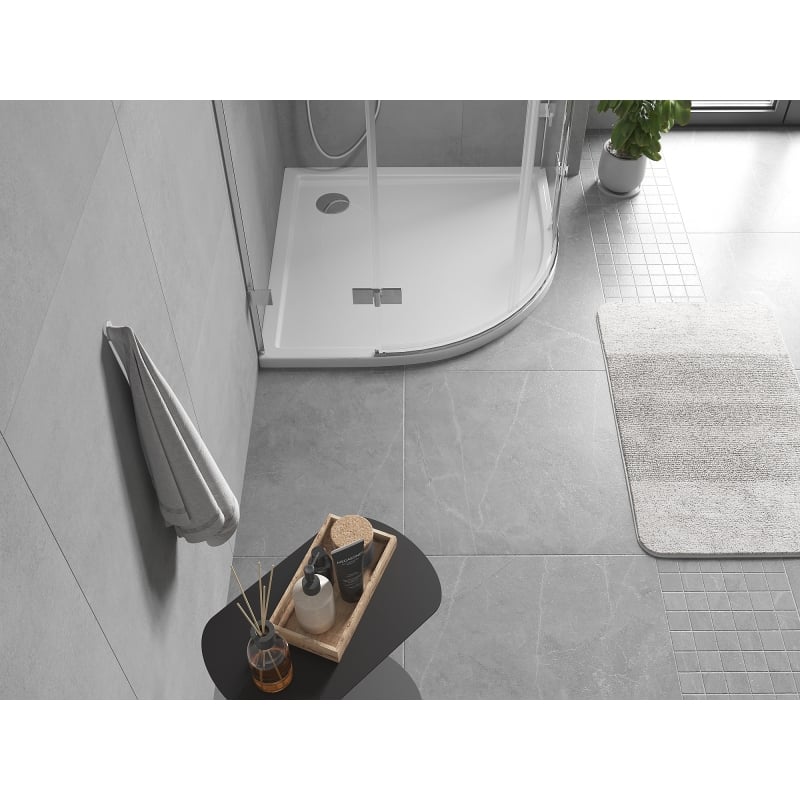 Mexen Flow receveur de douche quart de cercle slim 90 x 90 cm, blanc brillant - 46Q109090