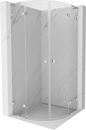 Mexen Lunar L cabine de douche demi-circulaire battante 90 x 90 cm, transparent, chrome - 833L-090L-090P-01-00