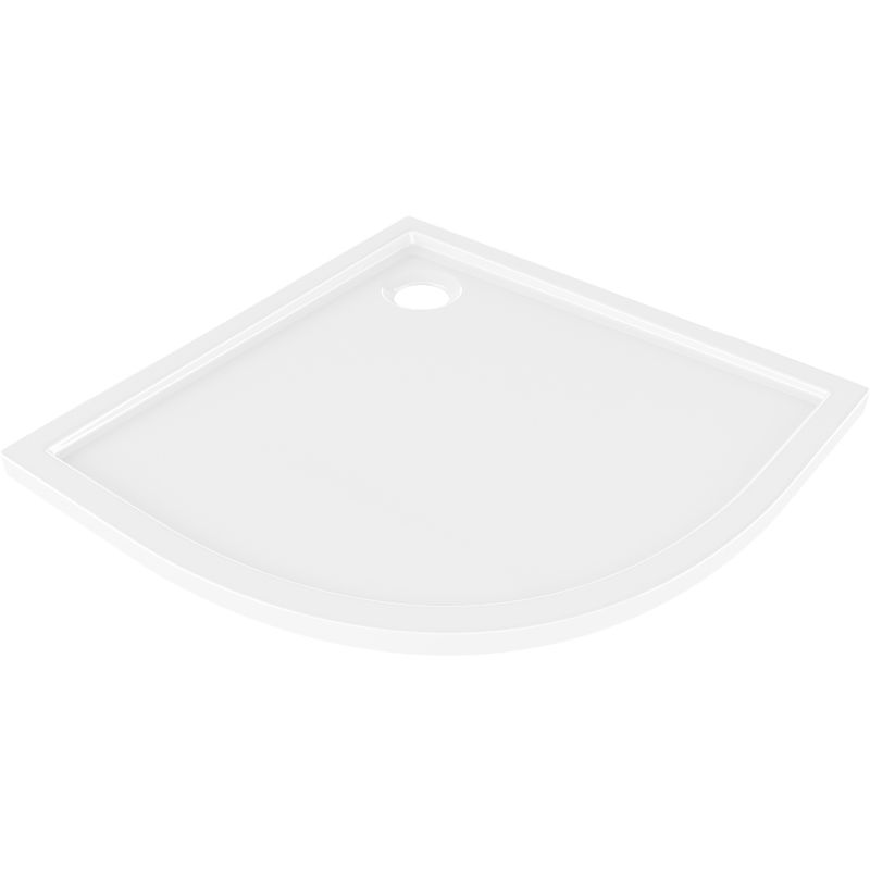 Bac à douche demi-circulaire slim Mexen Flow 100 x 100 cm, blanc brillant - 46Q101010