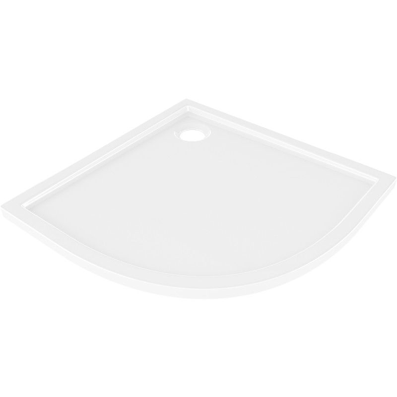Mexen Flow receveur de douche demi-circulaire slim 100 x 100 cm, blanc brillant - 46Q101010