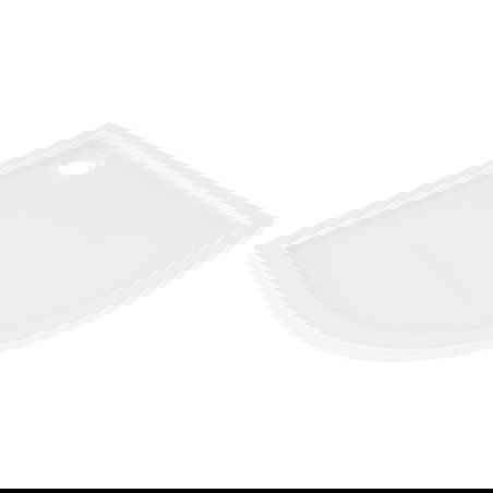 Bac à douche demi-circulaire slim Mexen Flow 100 x 100 cm, blanc brillant - 46Q101010