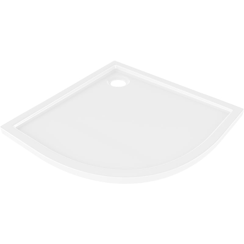 Mexen Flow receveur de douche semi-circulaire slim 80 x 80 cm, blanc brillant - 46Q108080