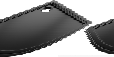 Mexen Flow receveur de douche semi-circulaire slim 80 x 80 cm, noir mat - 46Q708080