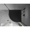 Mexen Flow receveur de douche demi-circulaire slim 80 x 80 cm, noir mat - 46Q708080