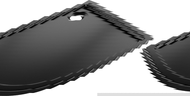Mexen Flow receveur de douche semi-circulaire slim 90 x 90 cm, noir mat - 46Q709090