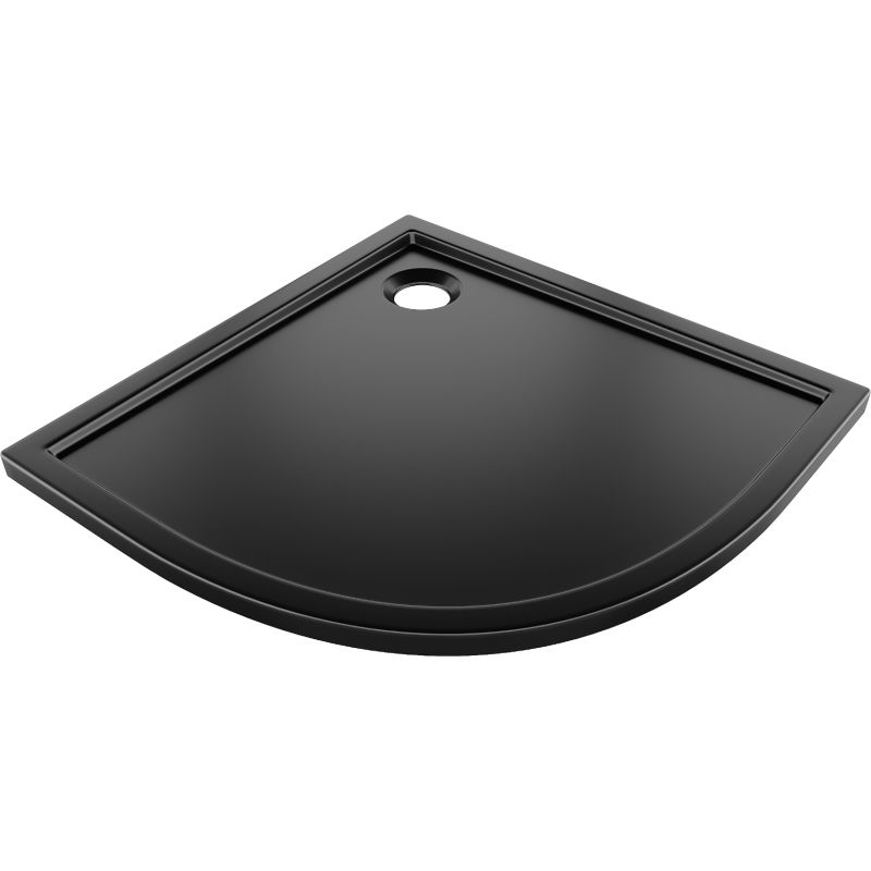 Mexen Flow receveur de douche semi-circulaire slim 100 x 100 cm, noir mat - 46Q701010
