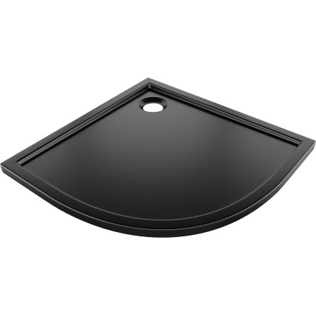 Mexen Flow receveur de douche demi-circulaire slim 100 x 100 cm, noir mat - 46Q701010