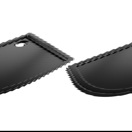 Mexen Flow receveur de douche semi-circulaire slim 100 x 100 cm, noir mat - 46Q701010