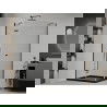Mexen Roma cabine de douche pivotante 80 x 100 cm, transparent, noir + receveur Plat, noir - 854-080-100-70-00-4070B