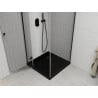 Mexen Roma cabine de douche pivotante 90 x 90 cm, transparent, noir + receveur Flat, noir - 854-090-090-70-00-4070B