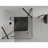 Mexen Roma cabine de douche pivotante 90 x 90 cm, transparent, noir + receveur Flat, noir - 854-090-090-70-00-4070B