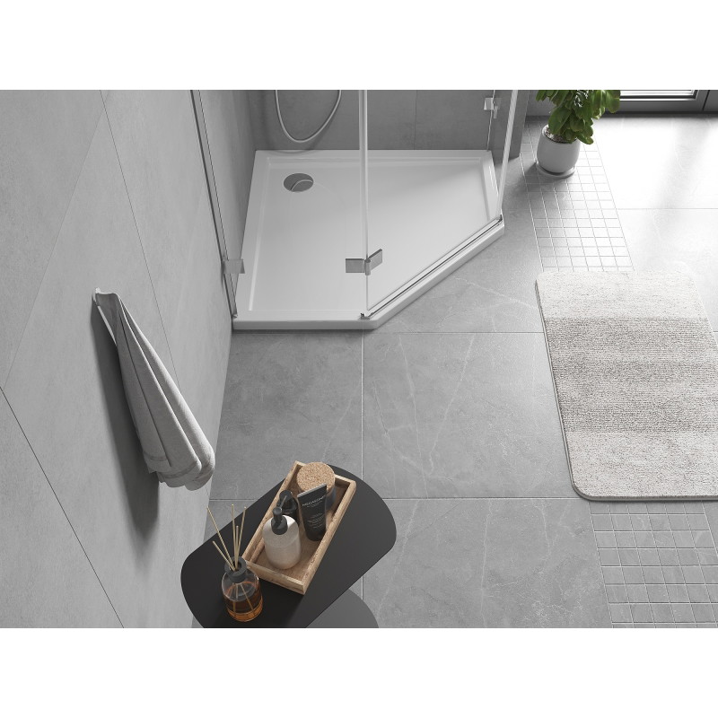 Mexen Flow receveur de douche pentagonal slim 80 x 80 cm, blanc brillant - 46P108080