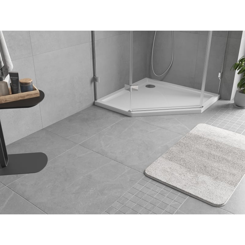 Mexen Flow receveur de douche pentagonal slim 80 x 80 cm, blanc brillant - 46P108080