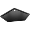 Mexen Flow receveur pentagonal slim 80 x 80 cm, noir mat - 46P708080