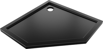 Mexen Flow receveur de douche pentagonal slim 90 x 90 cm, noir mat - 46P709090