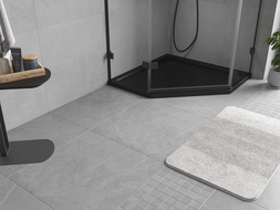 Mexen Flow receveur de douche pentagonal slim 100 x 100 cm, noir mat - 46P701010