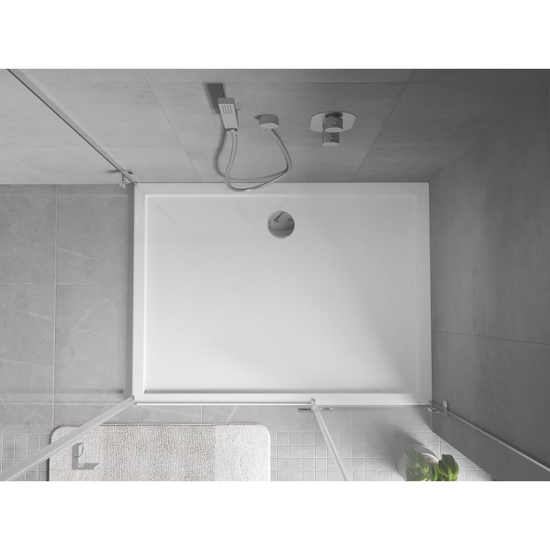 Mexen Flow receveur de douche rectangulaire slim 100 x 75 cm, blanc brillant - 46R107510