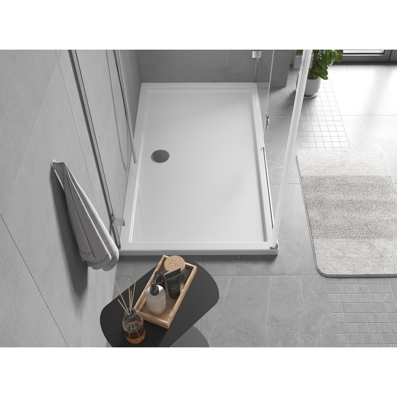 Mexen Flow receveur de douche rectangulaire slim 140 x 75 cm, blanc brillant - 46R107514