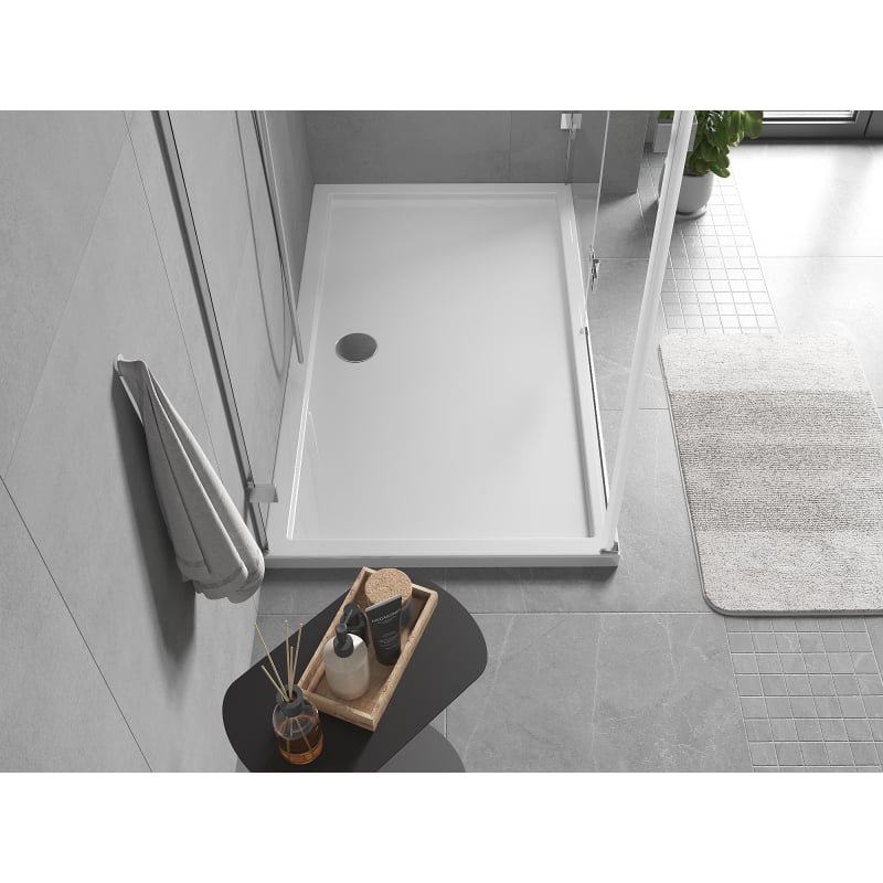 Mexen Flow receveur rectangulaire slim 160 x 75 cm, blanc brillant - 46R107516