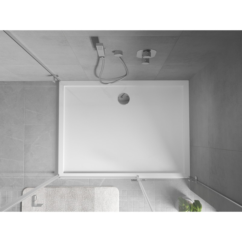 Mexen Flow receveur rectangle slim 85 x 80 cm, blanc brillant - 46R108085