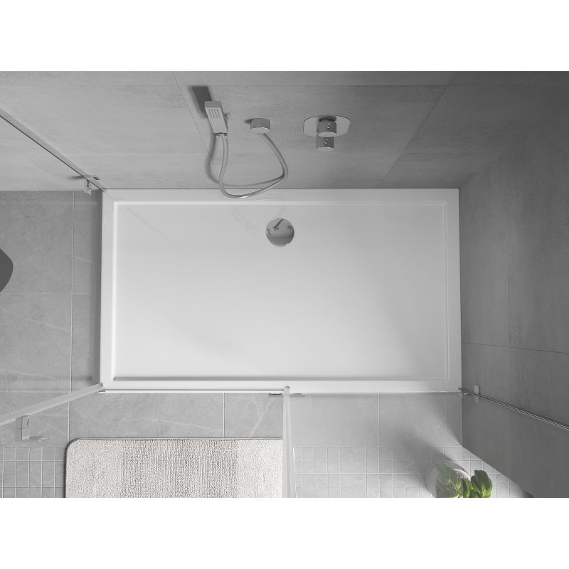 Mexen Flow receveur de douche rectangulaire slim 150 x 80 cm, blanc brillant - 46R108015
