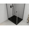 Mexen Roma cabine de douche pivotante 80 x 120 cm, transparente, noire + receveur Flat, noir - 854-080-120-70-00-4070B