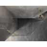 Mexen Lunar Cabine de douche pentagonale pivotante gauche 100 x 80 cm, transparente, or brossé - 831-100L-080P-55-00-L