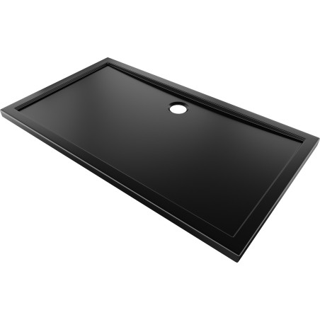 Mexen Flow receveur de douche rectangulaire slim 140 x 70 cm, noir mat - 46R707014