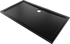 Bac à douche rectangulaire slim Mexen Flow 140 x 70 cm, noir mat - 46R707014
