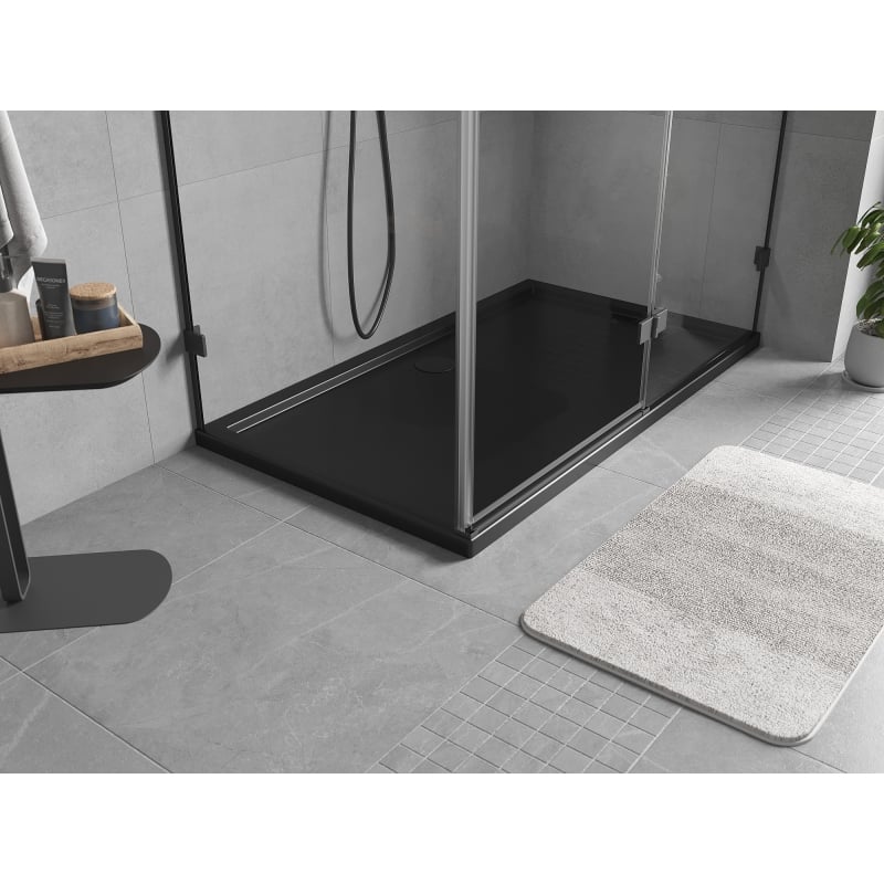 Mexen Flow receveur rectangulaire slim 140 x 75 cm, noir mat - 46R707514
