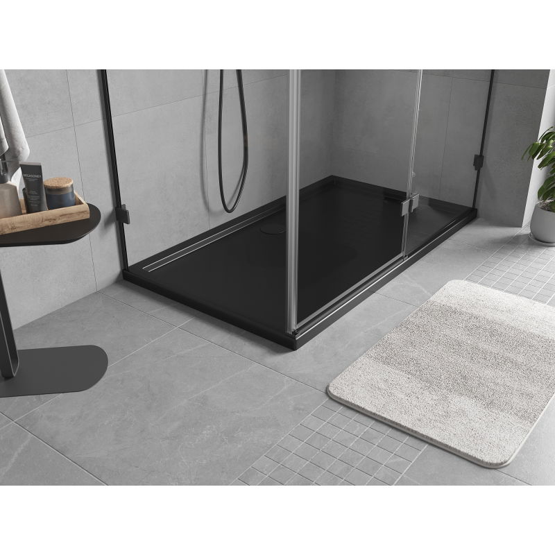 Mexen Flow receveur de douche rectangulaire slim 150 x 80 cm, noir mat - 46R708015