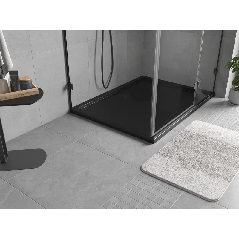 Mexen Flow receveur rectangulaire slim 110 x 85 cm, noir mat - 46R708511