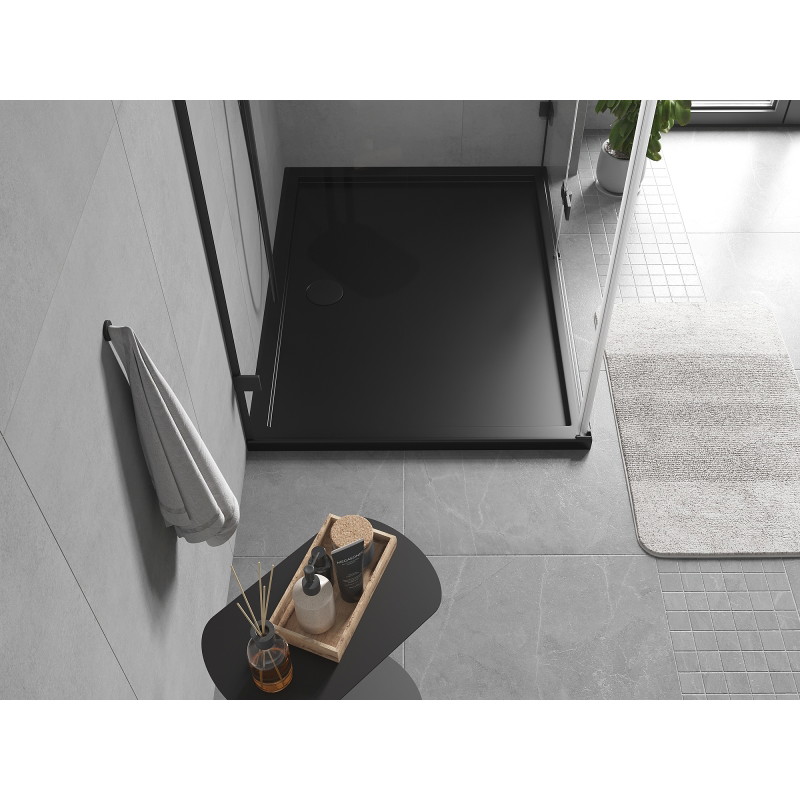 Mexen Flow receveur de douche rectangulaire slim 110 x 95 cm, noir mat - 46R709511