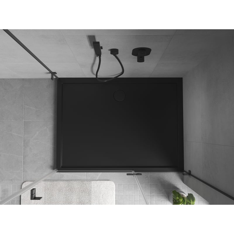 Mexen Flow receveur de douche rectangulaire slim 120 x 95 cm, noir mat - 46R709512