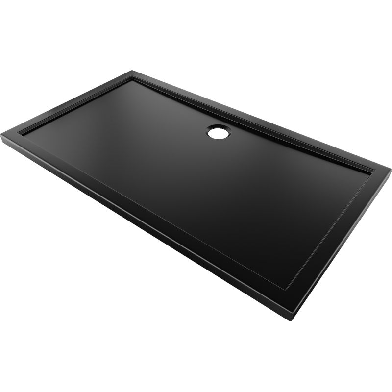 Mexen Flow receveur rectangulaire slim 140 x 100 cm, noir mat - 46R701014
