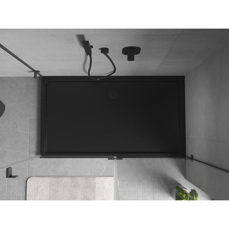 Mexen Flow receveur de douche rectangulaire slim 160 x 100 cm, noir mat - 46R701016
